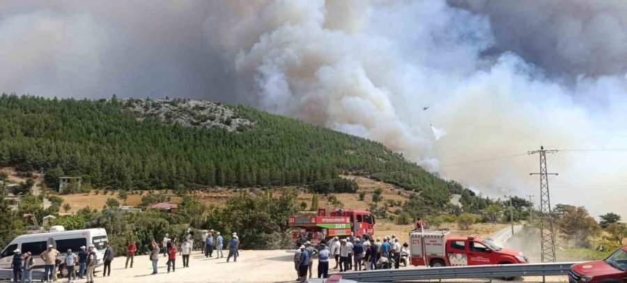 Mersin’deki Orman Yangınında Evler Tedbiren Boşaltılıyor