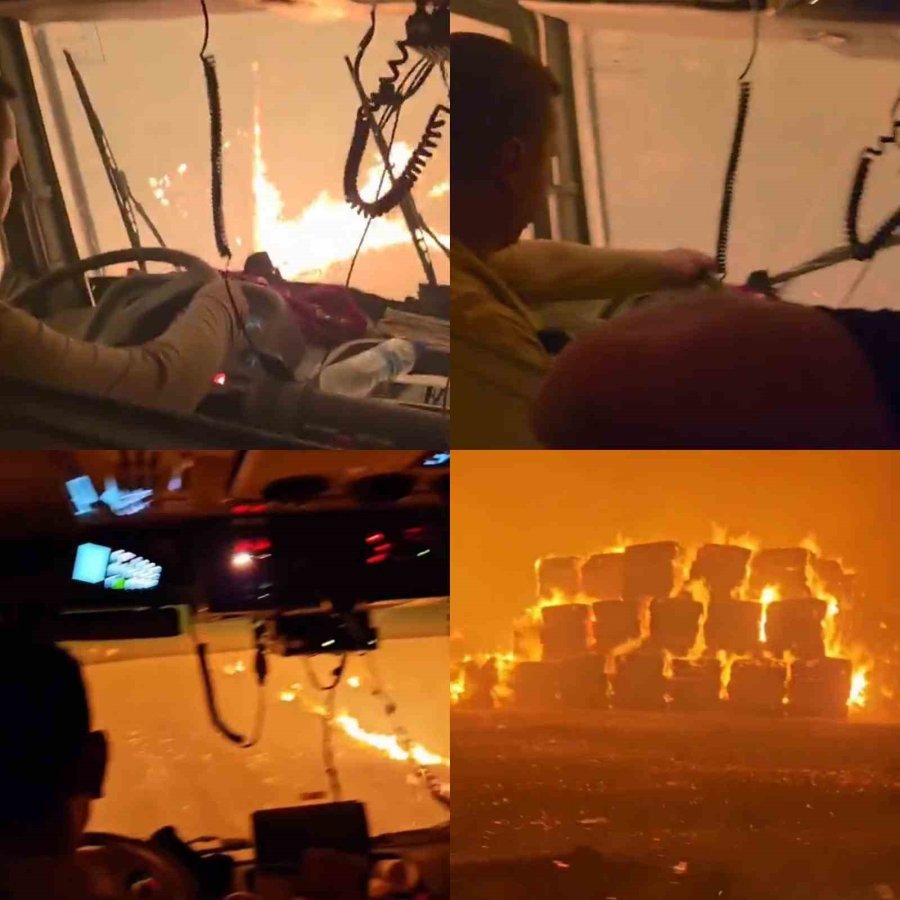 Mersin’deki Orman Yangınında Ekiplerin Zor Anları Kameraya Yansıdı