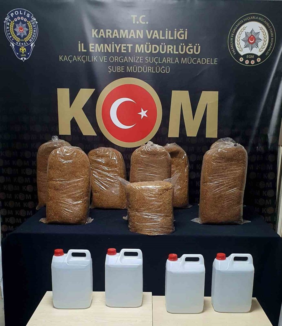 Karaman’da Uyuşturucu, Kaçak Tütün Ve Ruhsatsız Silahlar Ele Geçirildi