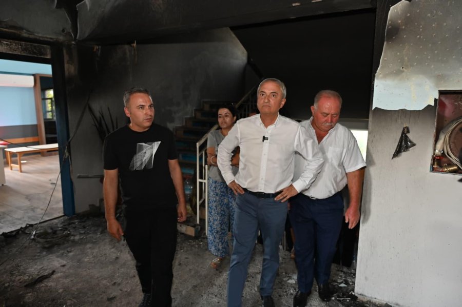 Kepez’den, Yangın Sonrası Odabaşı İlkokulu’na Destek