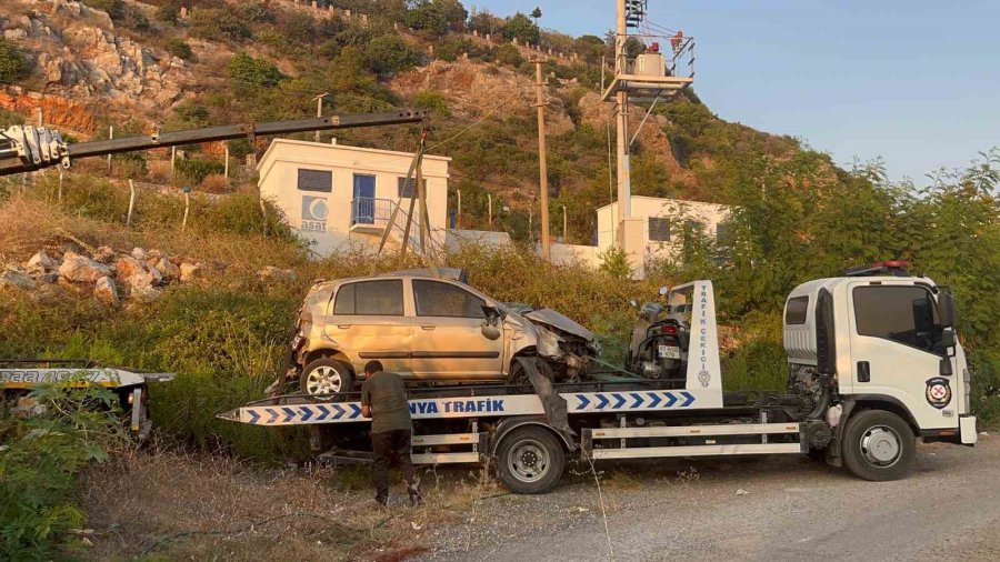 Alanya’da Otomobil Şarampole Uçtu: 1 Yaralı