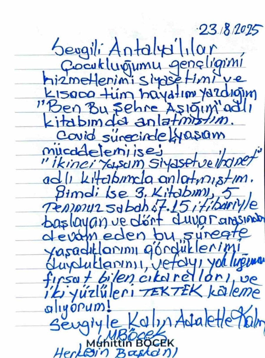 Muhittin Böcek Cezaevinde Üçüncü Kitabını Yazıyor