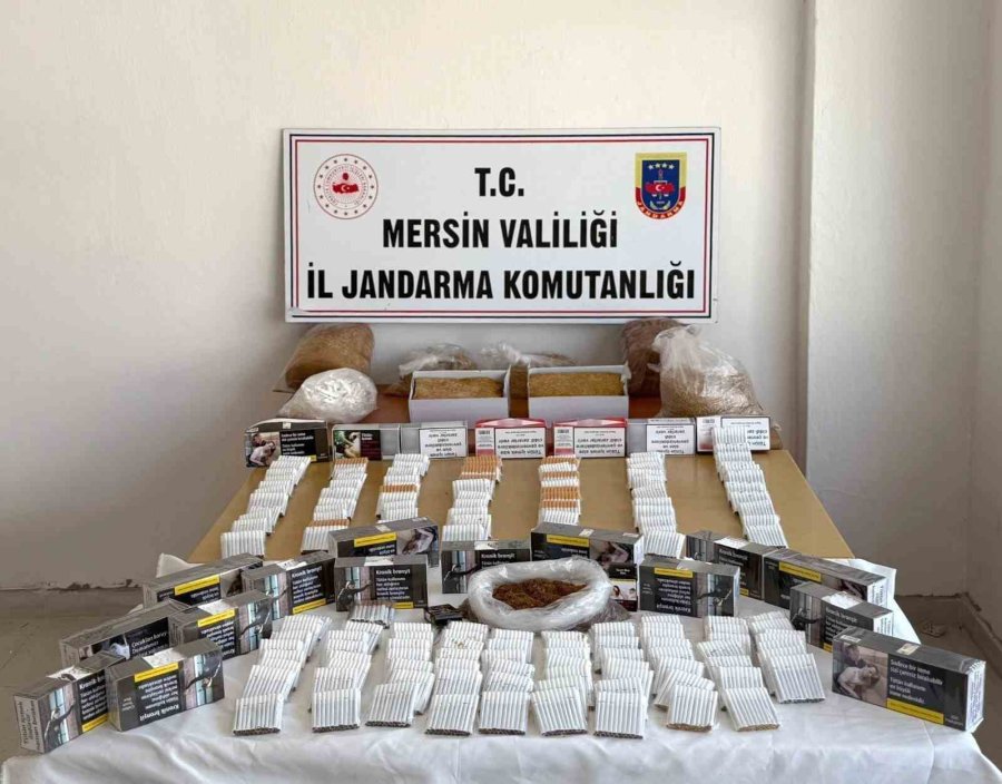 Mersin’de Kaçak Makaron Operasyonu: 3 Gözaltı