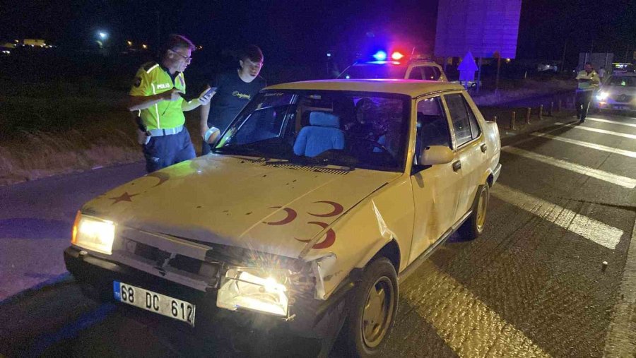 Otomobil Motosiklete Çarptı: 1 Yaralı