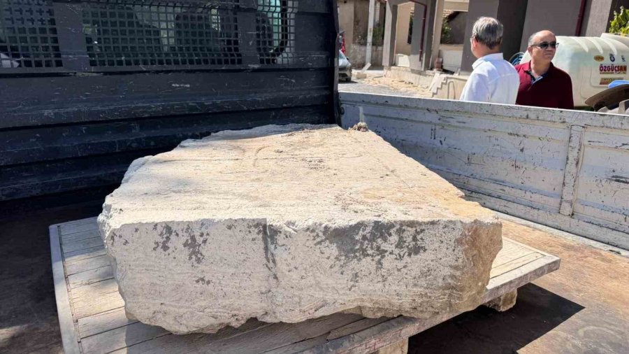 Beyşehir’de 1 Tonluk Bizans Taşı Bulundu