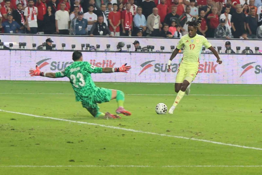 2026 Dünya Kupası Avrupa Elemeleri: Türkiye: 0 - İspanya: 3 (ilk Yarı)