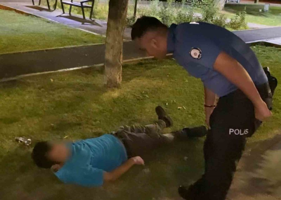 Alkolün Etkisiyle Parkta Sızdı, Kendisini Uyandıran Polise "türk Polisi Şerefimizdir, Elini Öpebilir Miyim" Dedi