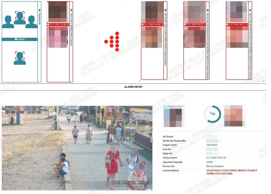 Kızkalesi’nde ’yüz Tanıma Sistemi’ Devrede: 73 Gözle Takip Ediliyor