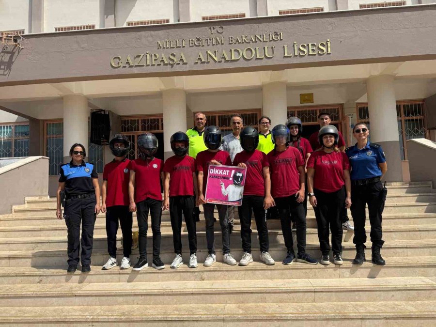 Gazipaşa’da Öğrencilere Motosiklet Ve Ekipmanlarının Kullanımı Hakkında Bilgiler Verildi