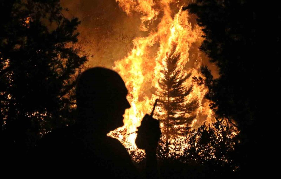 Antalya, Bir Gecede 2 İlçedeki 5 Ayrı Noktada Yangınla Mücadele Etti