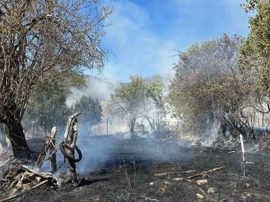 Akseki’de Otluk Yangın Büyümeden Söndürüldü