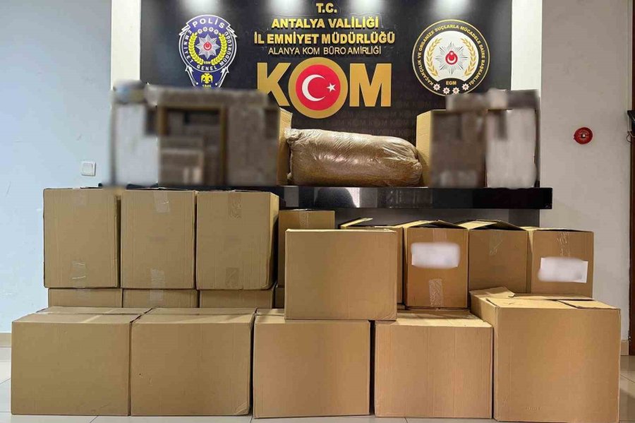 Antalya’da Milyonlarca Makaron Ve Binlerce Litre Kaçak İçki Ele Geçirildi