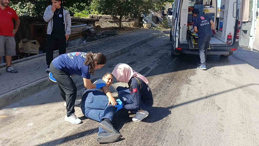 Yola Dökülen Sıvı Madde Kaza Yaptırdı: 1 Yaralı