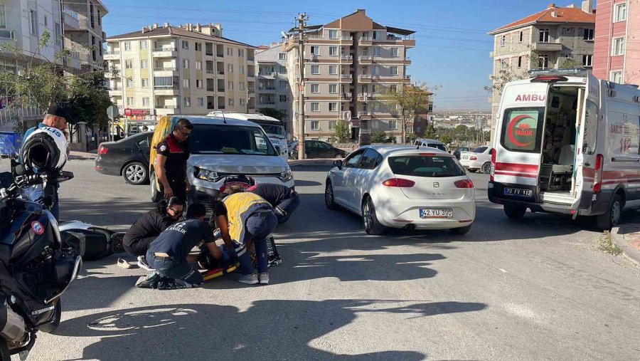 Karaman’da Kargo Aracıyla Çarpışan Elektrikli Bisikletin Sürücüsü Yaralandı