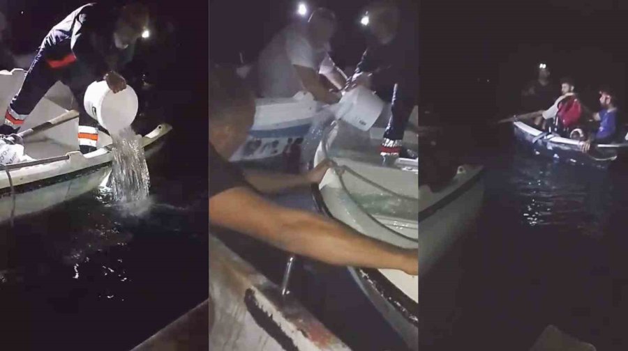 Amatör Balıkçıların Teknesi Alabora Oldu, Denize Düşen 2 Kişi Kurtarıldı