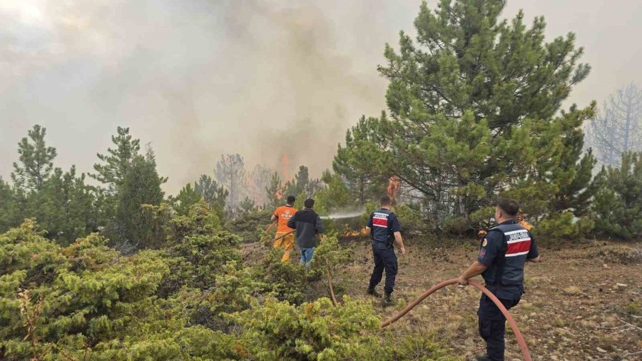 Konya’da Ormanlık Alanda Çıkan Yangın Söndürüldü