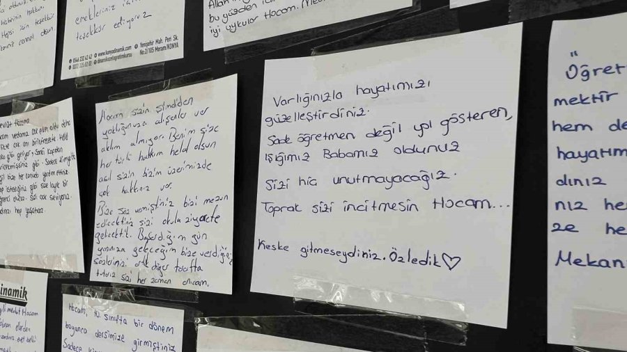 Konya’daki Kazada Ölen Öğretmene Okulunda En Acı Veda