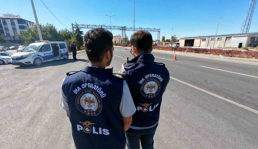 Aksaray’da Dron Destekli Kırmızı Işık Denetimi