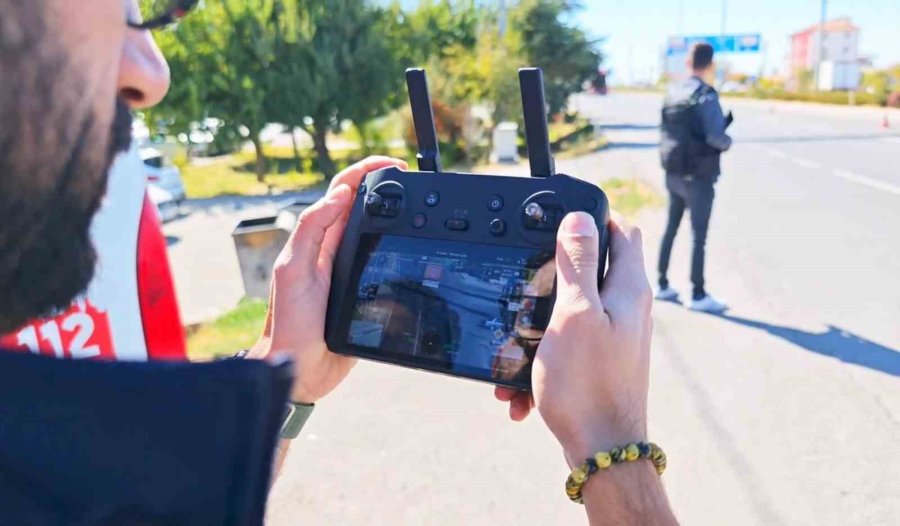 Aksaray’da Dron Destekli Kırmızı Işık Denetimi