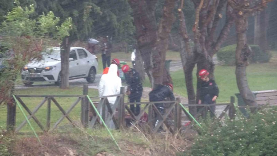 Falezlerde Mahsur Kalan Kadın İtfaiyenin Zorlu Operasyonuyla Kurtarıldı