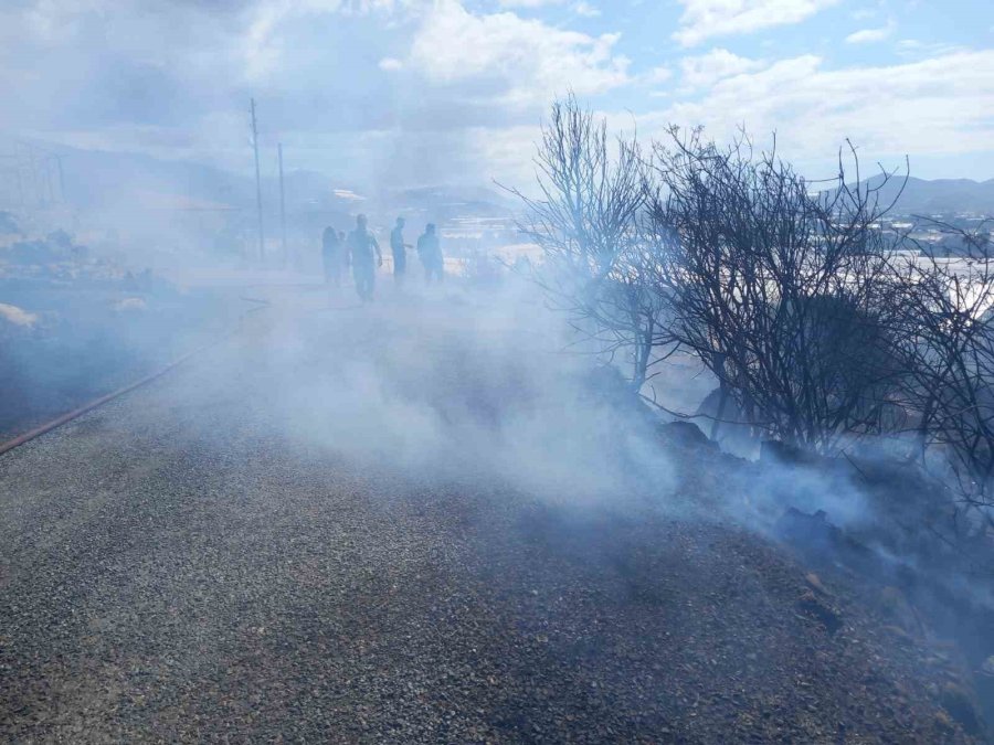 Gazipaşa’da Zirai Alanda Yangın Büyümeden Söndürüldü