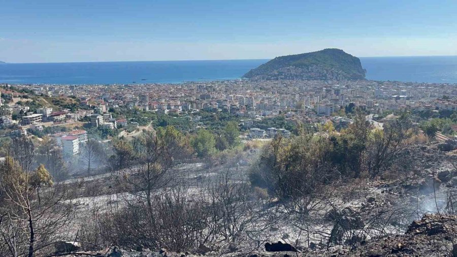 Alanya’da Yerleşim Alanlarını Tehdit Eden Yangın Korkuttu