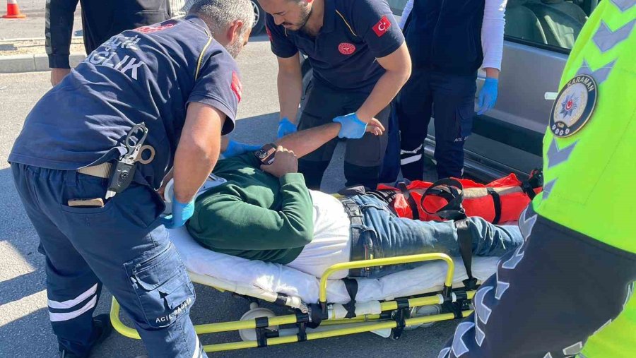 Karaman’da Hafif Ticari Araçla Cip Çarpıştı: 3 Yaralı