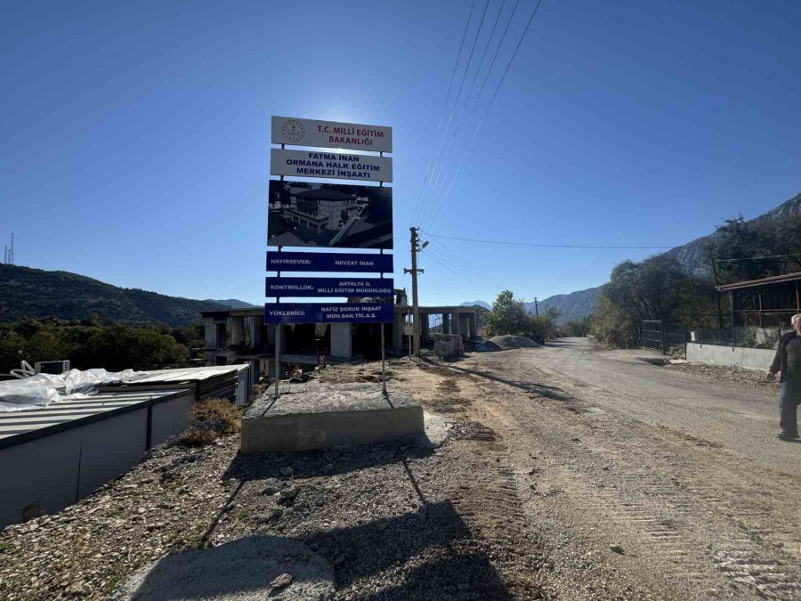 İbradı’nın Ormana Mahallesine Halk Eğitim Merkezi Yapılıyor