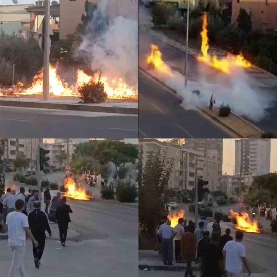 Mersin’de İnternet Çalışması İçin Yapılan Kazı Doğalgaz Borusuna Zarar Verdi: 2 Yaralı