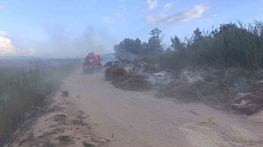 Dökülen Çöpler Kargıların Yanmasına Neden Oldu