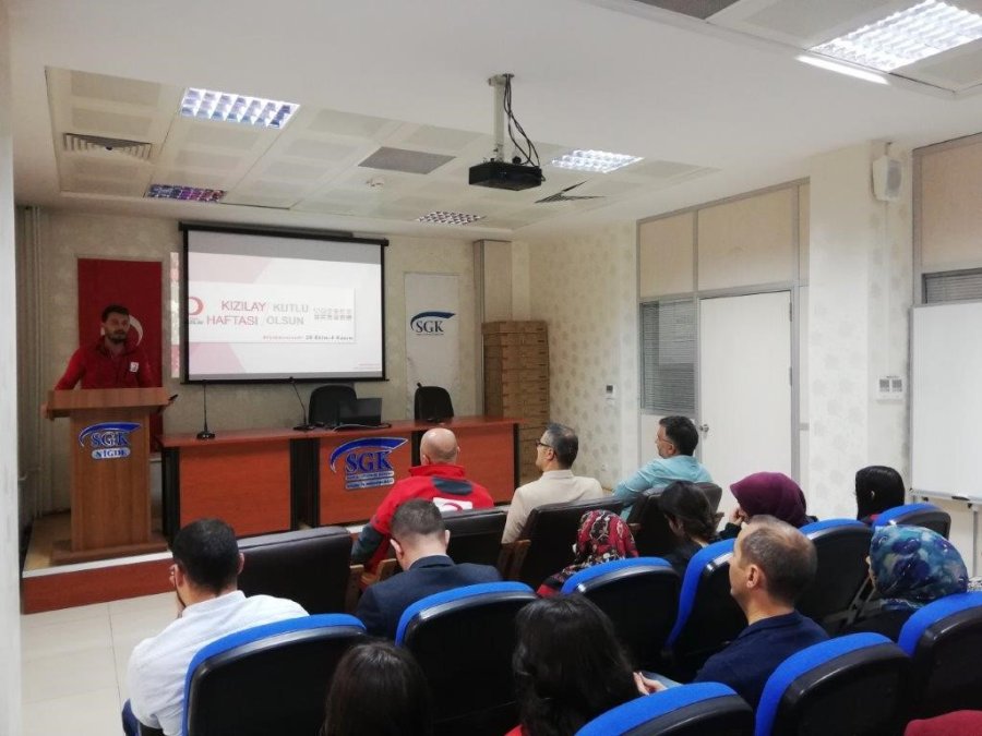 Niğde Sgk’da Kızılay Haftası İçin Bilgilendirme Semineri Düzenlendi