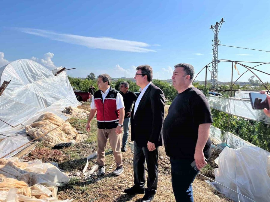 Serik’te Yağıştan Zarar Gören Seralarda Hasar Tespit Çalışması Başladı