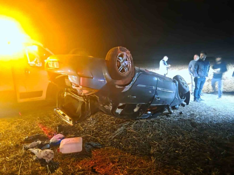 Aksaray’da Otomobil Takla Attı: 2 Yaralı