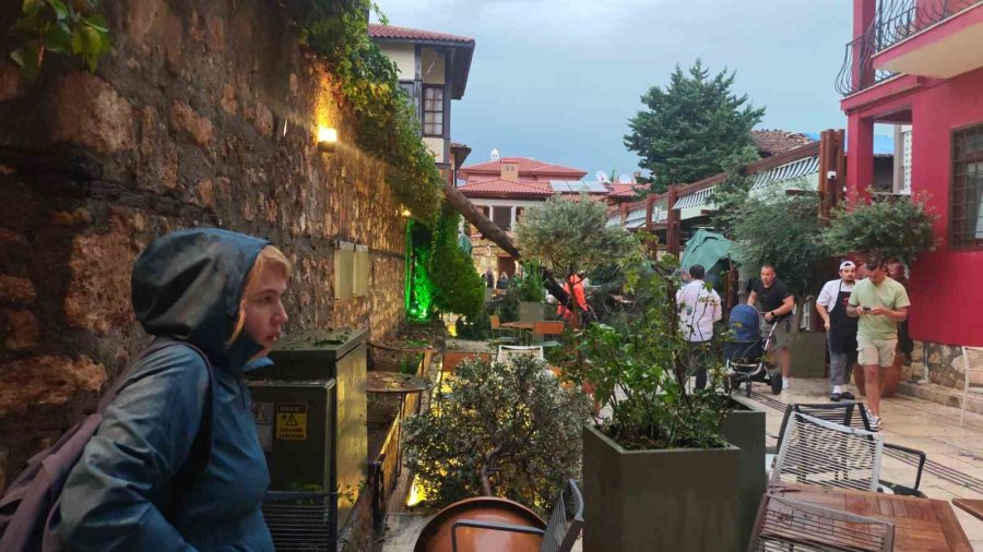 Sağanak Ve Rüzgar Aniden Bastırdı, Devrilen Ağacın Altında Kalan 3 Kişi Yaralandı