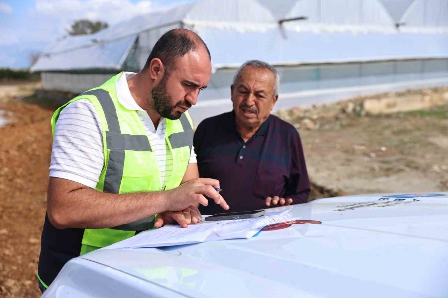 Serik’te Hasar Tespit Çalışmaları Sürüyor