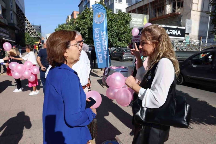 Akdeniz Belediyesinden ’meme Kanseri Farkındalığı’ İçin Pembe Kurdele