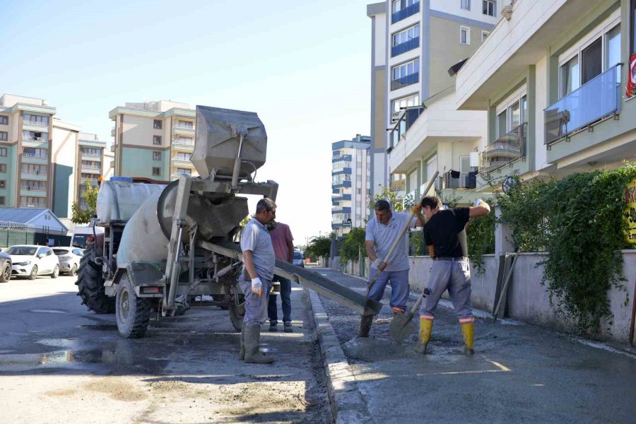 Güzeloba’da Kaldırım Çalışması Tamamlandı