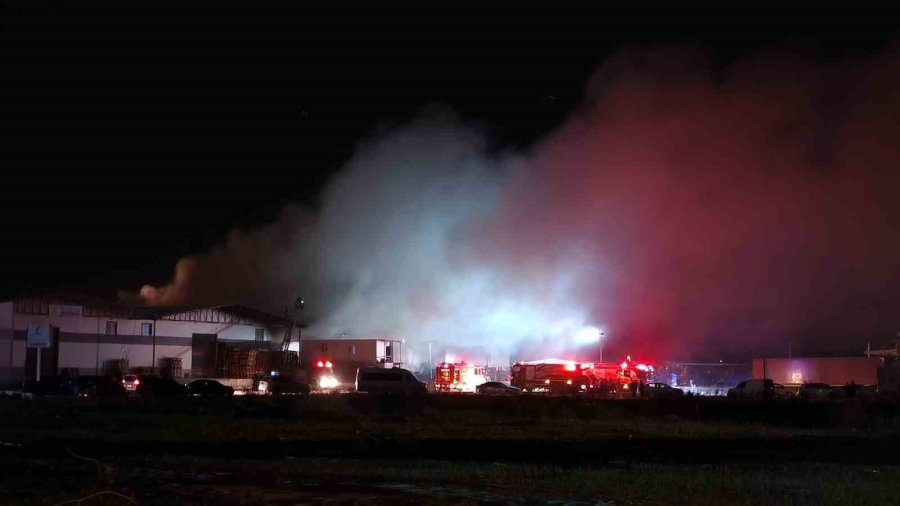 Antalya’da Paketleme Fabrikası Alev Alev Yandı