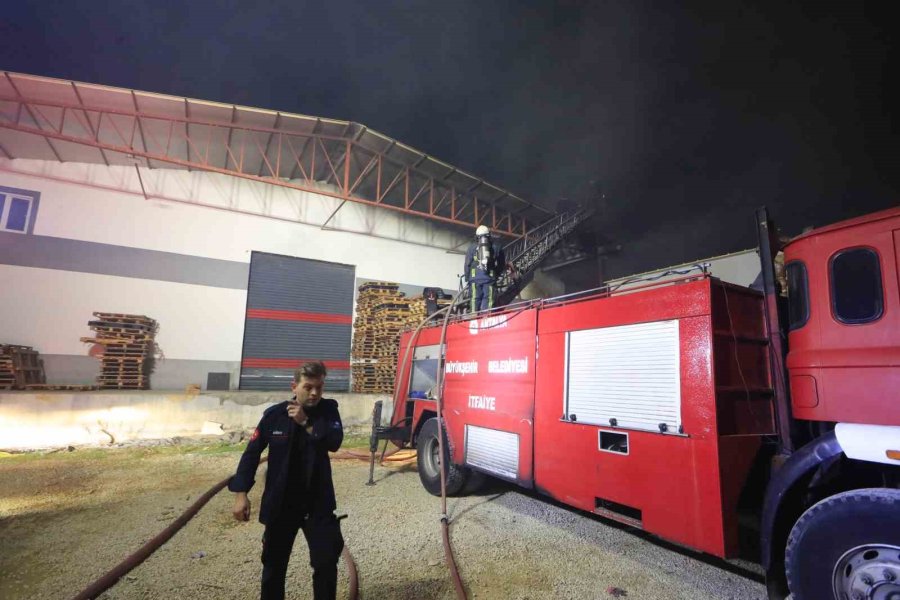 Antalya’da Paketleme Fabrikası Alev Alev Yandı