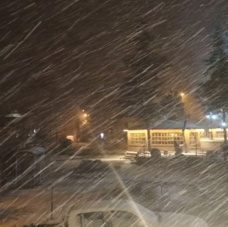 Aksaray’ın Güzelyurt İlçesinde Kar Yağışı