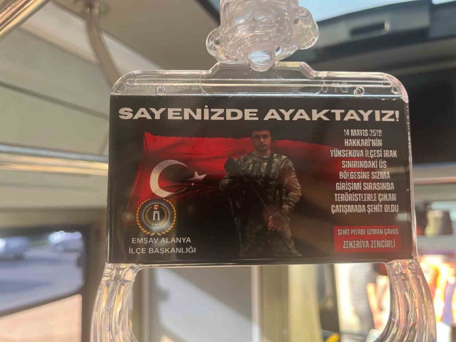 Alanya’da Şehitlerin İsimleri Halk Otobüslerinde Yaşatılacak