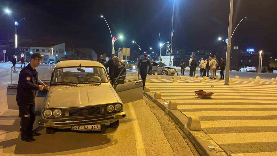 Kazada Lpg Tankı Yerinden Çıkan Otomobilde Gaz Kaçağı Paniği