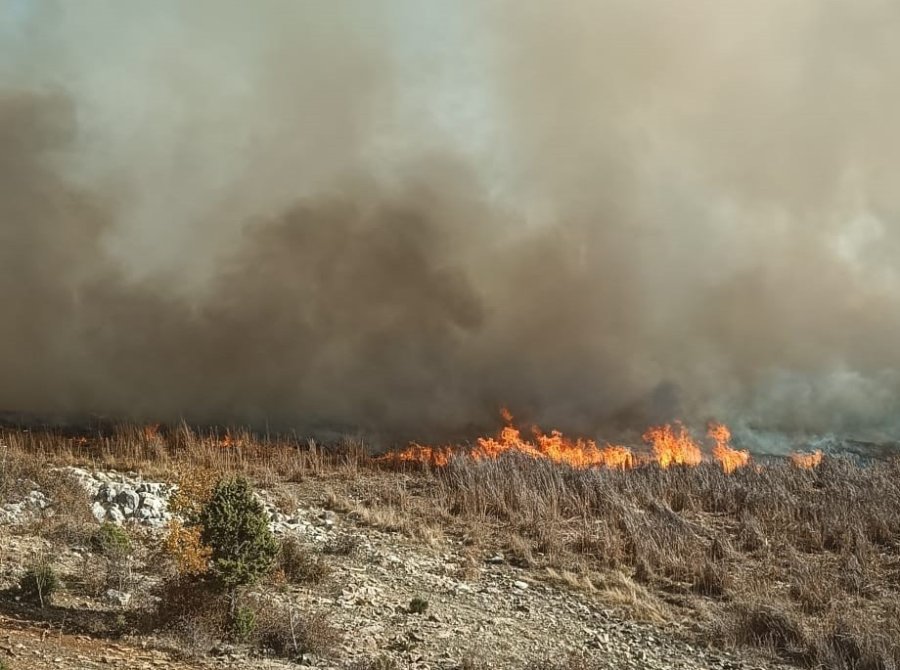 Beyşehir’de Sazlıklar Alev Alev Yandı