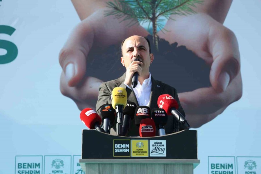 Başkan Altay "geleceğe Nefes Konya’ya Hayat" Programında Öğrencilerle Fidan Dikti