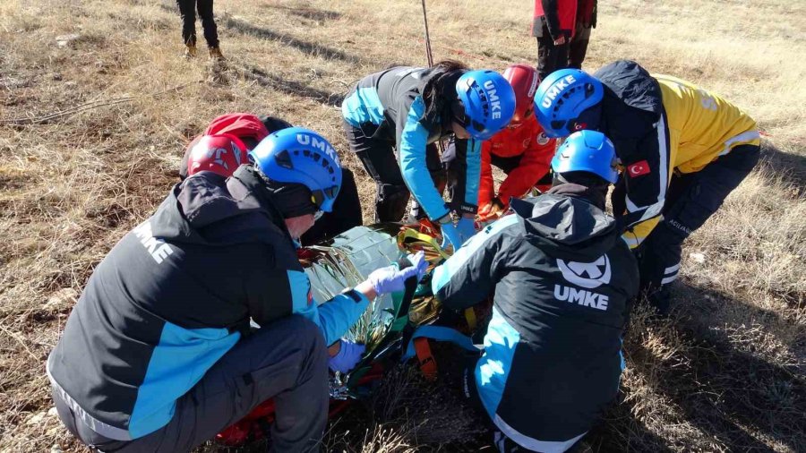 Antalya’da Gerçeği Aratmayan Teleferik Kurtarma Tatbikatı