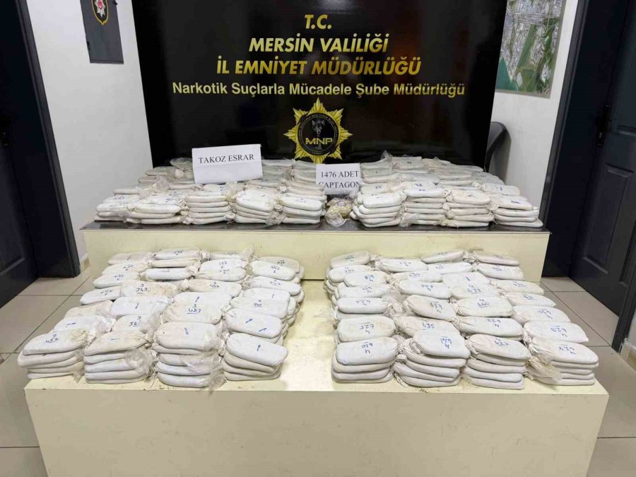 Mersin Polisinden Mit Destekli Operasyon: 33 Milyonluk Uyuşturucu Ele Geçirildi