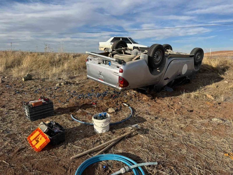 Kulu’da Belediye Aracı Takla Attı, 3 Personel Yaralandı