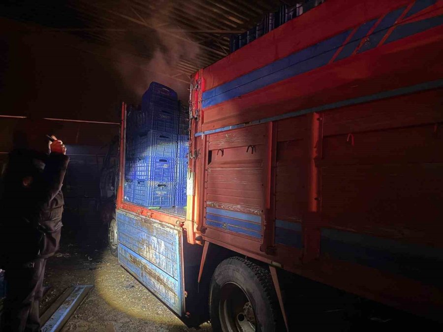 Park Halindeyken Yanan Kamyonet Kullanılamaz Hale Geldi