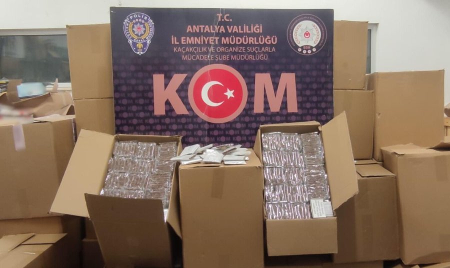 Antalya’da Son 1 Haftada 5,6 Milyon Kaçak Makaron Ele Geçirildi