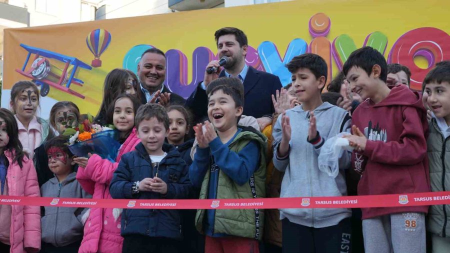Tarsus’ta Çocuklara Karne Hediyesi Survivor Park Açıldı
